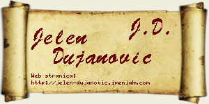 Jelen Dujanović vizit kartica